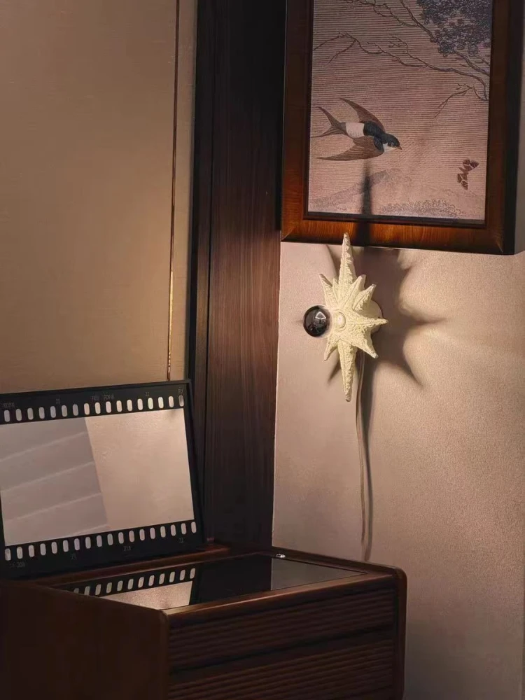 Art Decor Wall Light Star Bedside Atmosphere Sconce Creative Personality Bathroom Mirror Lamp Living Room Sofa Wall Lighting