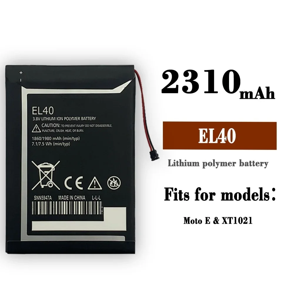 EL40  Replacement Battery For Motorola Moto E XT1019 XT830C XT1021 High Quality Lithium Batteries Mobile Phone +Gift tool