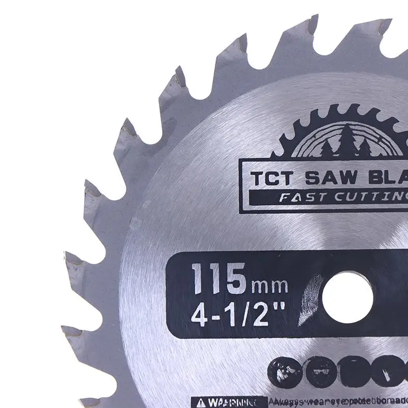 

Пильное полотно TCT 115 мм с насадками из цементированного карбида для превосходных характеристик резки древесины и ПВХ.