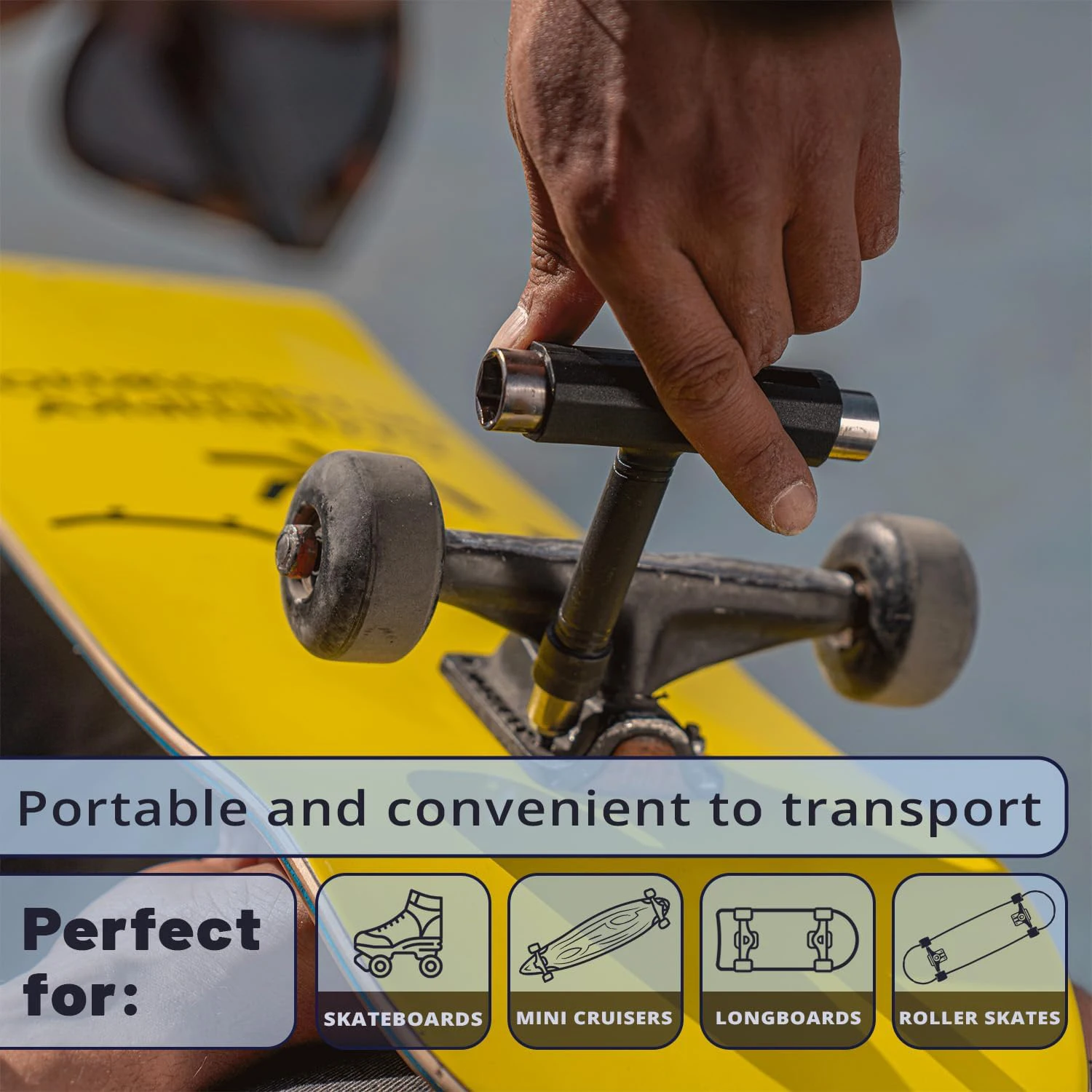1Set Multifunctional Skateboard Repair Tool Kit T-Tool & Y-Tool Wrench Set Portable Skate Tools for Hardware Maintenance