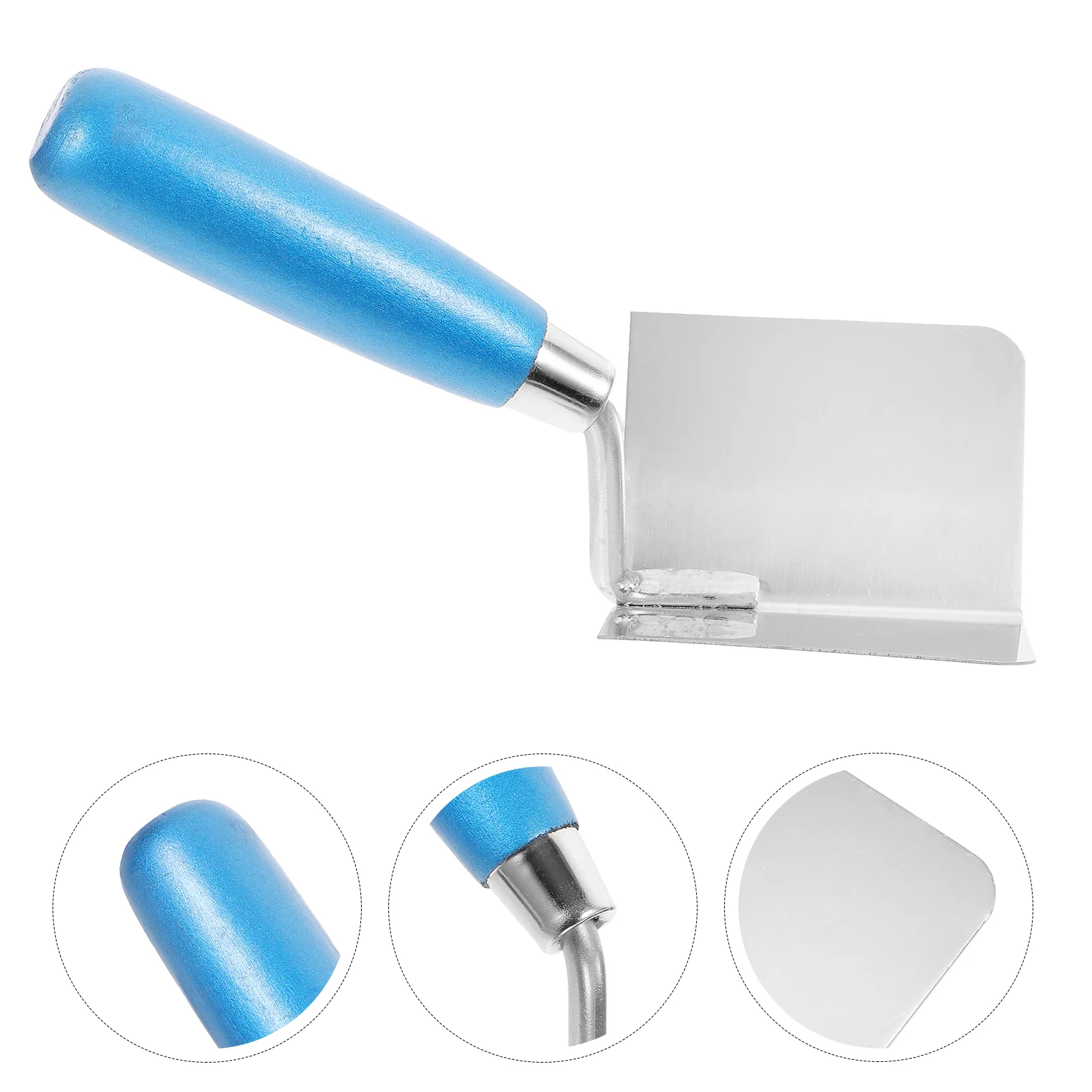 Stainless Steel Trowel 90 Degree Corner Plaster Tool Ergonomic Handle Wall Angle Repair Scraping Puttying Drywall Mud Finishing