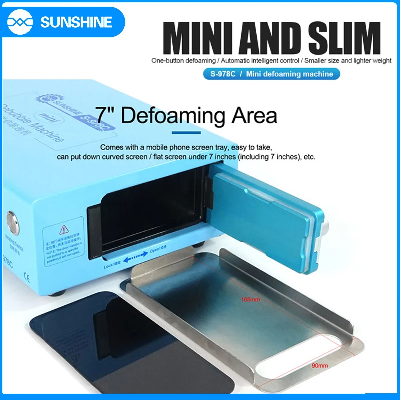 Original SUNSHINE SS-978C 500W Mini defoaming machine One-button defoaming for curved / flat screen under 7 inches for IPhone