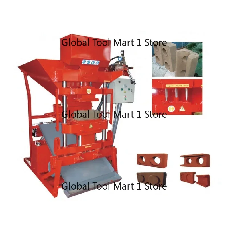 Semi-automatic Concrete Brick Making Machine, Powered By Electricity or D1iesel, Produces Paving Bricks and Building Blocks.