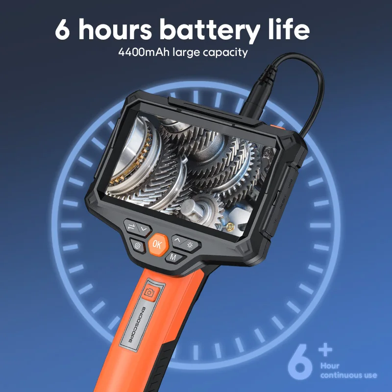 عدسة مزدوجة محمولة 5.5 ملم 10 متر أداة بوريسكوب عالية الدقة محمولة باليد كاميرا فيديو رقمية للفحص الصناعي #5