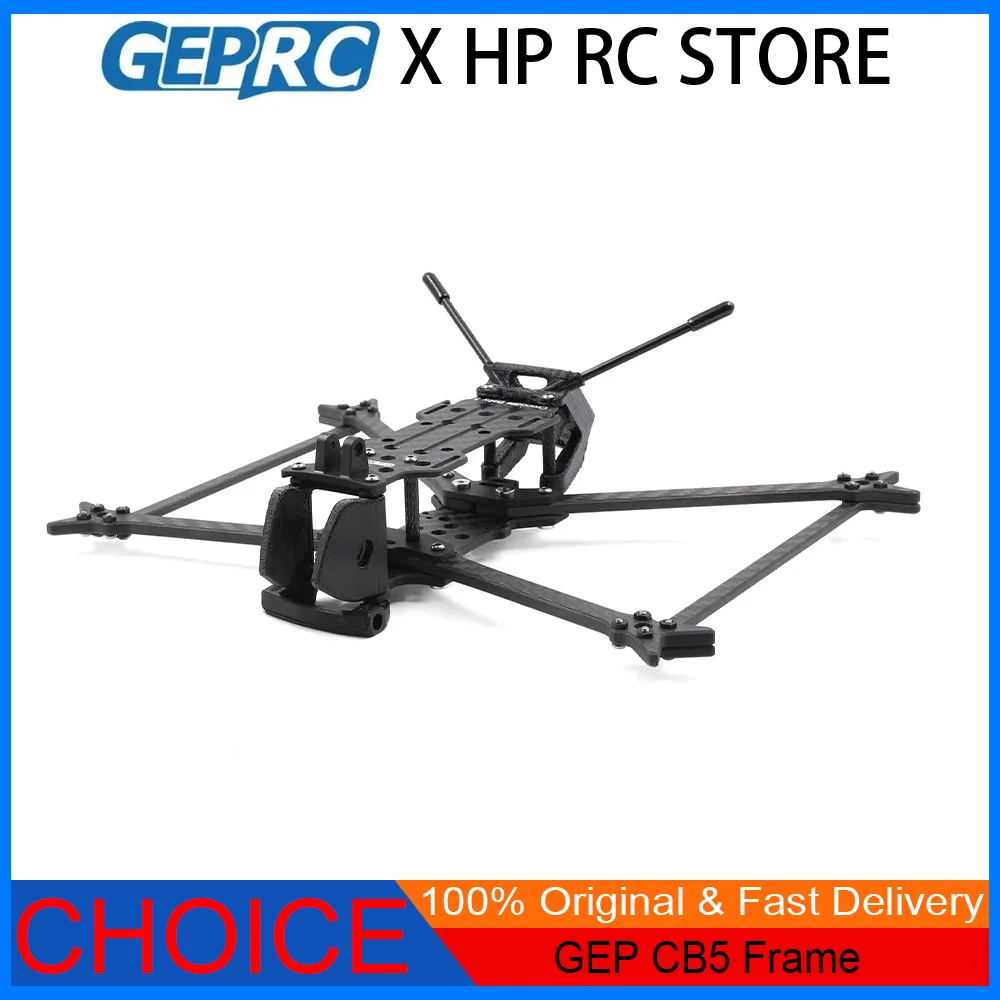 

GEPRC Crocodile5 Baby GEP-CB5 5"/227mm Carbon Fiber Frame Kits – 4mm Arm Mini Long Range Drone Replacement