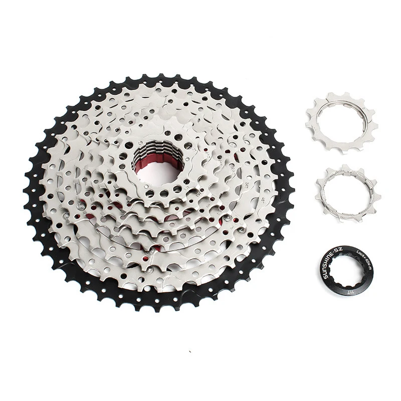 SUNSHINE Bicycle Cassette 8/9/10Speed MTB Sprocket 11T-36T/40T/42T/46T/50T/52T HG Structure Freewheel Bike Speed Cassette