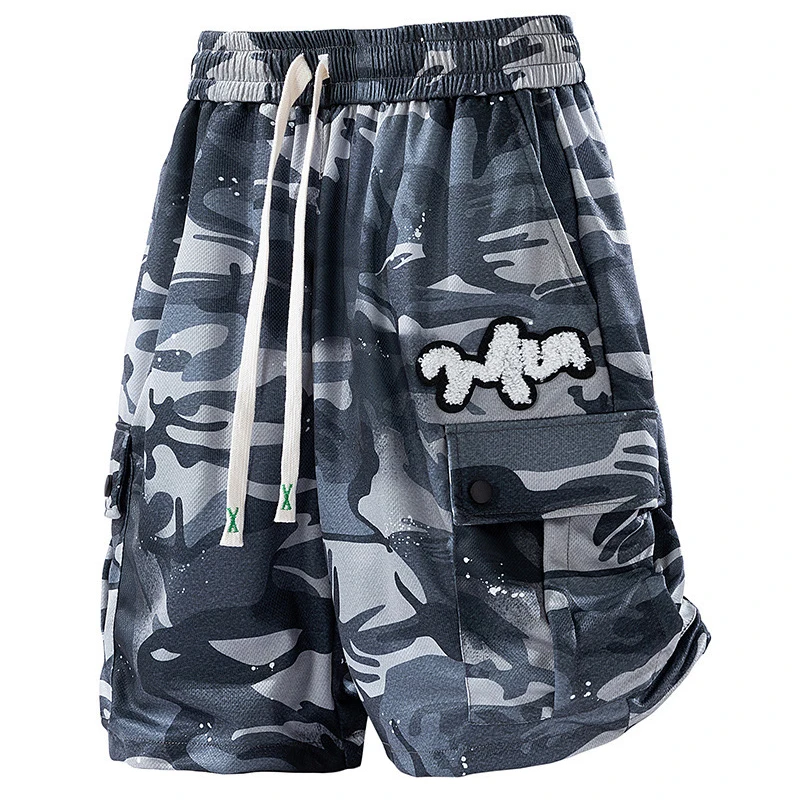 Men's shorts in sizes 6XL, 7XL, 8XL, summer new men's shorts, sport camouflage casual pants, five-point fitness sport pant  K801