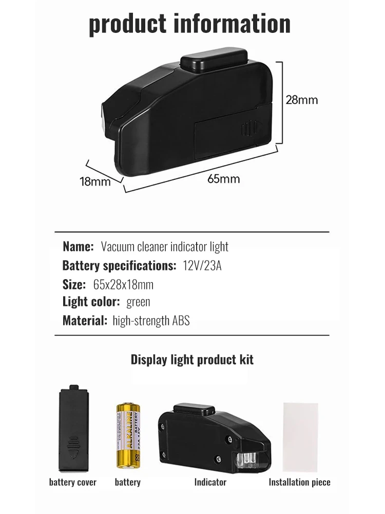 Imagem -04 - Luz de Fundo a Laser para Aspirador de pó Lâmpada Led Gancho de Luz Verde pó Universal Ferramentas Hoover sem Fio