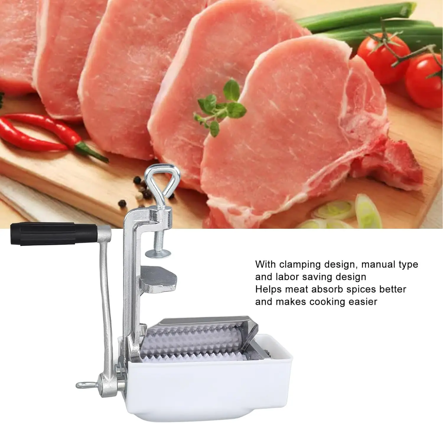 Commercial Manual Meat Tenderizer Heavy Duty Aluminum Kitchen and Restaurant Tools