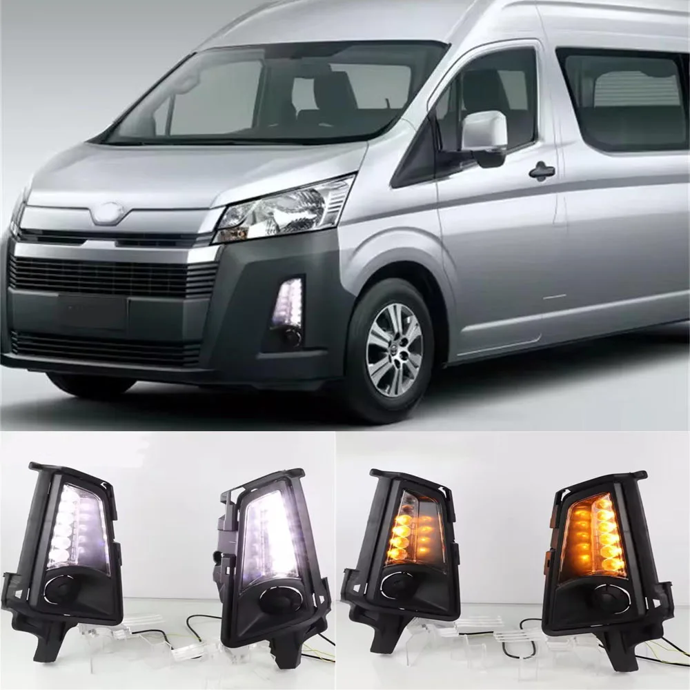 

Car Accessories For Toyota New Hiace 2019 2020 LED DRL Daytime Running Light Fog Lamp Daylight With Driving Turning