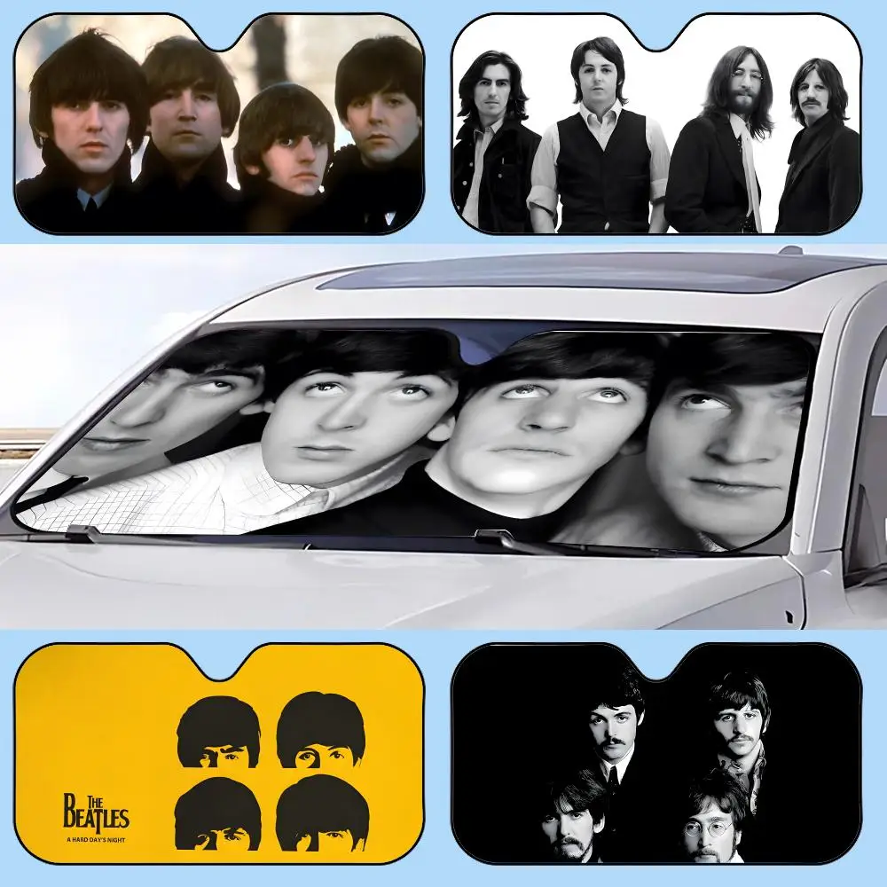 

The B-Beatles Rock Band Star Sun Visor Retractable Car Sun Visor Anti-Glare UV Protection Front Window Sunshade