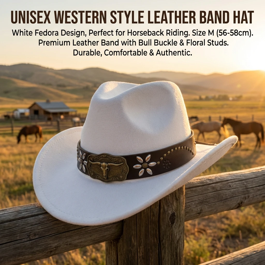 

Trendy Sports Hat Vintage Western Cowboy Hat For Men And Women Outdoor Uv Protective Wide Brimmed Cap For Cycling Camping Travel