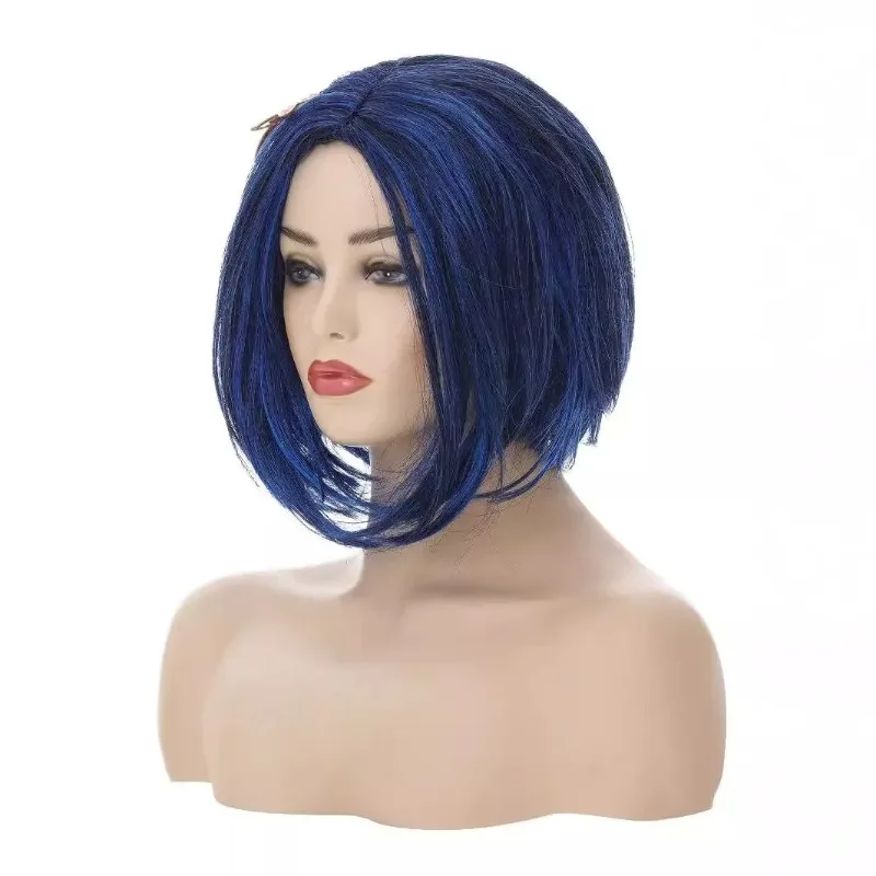 كارولين لعب دور الشعر القصير أنيمي كورالاين البطلة دور النمذجة شعر مستعار الأزرق بوب امرأة الملابس اليومية مباراة رأس الطالب #3