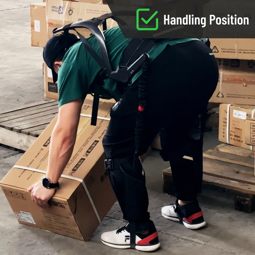 Heavy Duty Lightweight Adjustable Passive Industrial Exoskeleton Suit Leg Protection For Warehouse Workers Construction Lifting