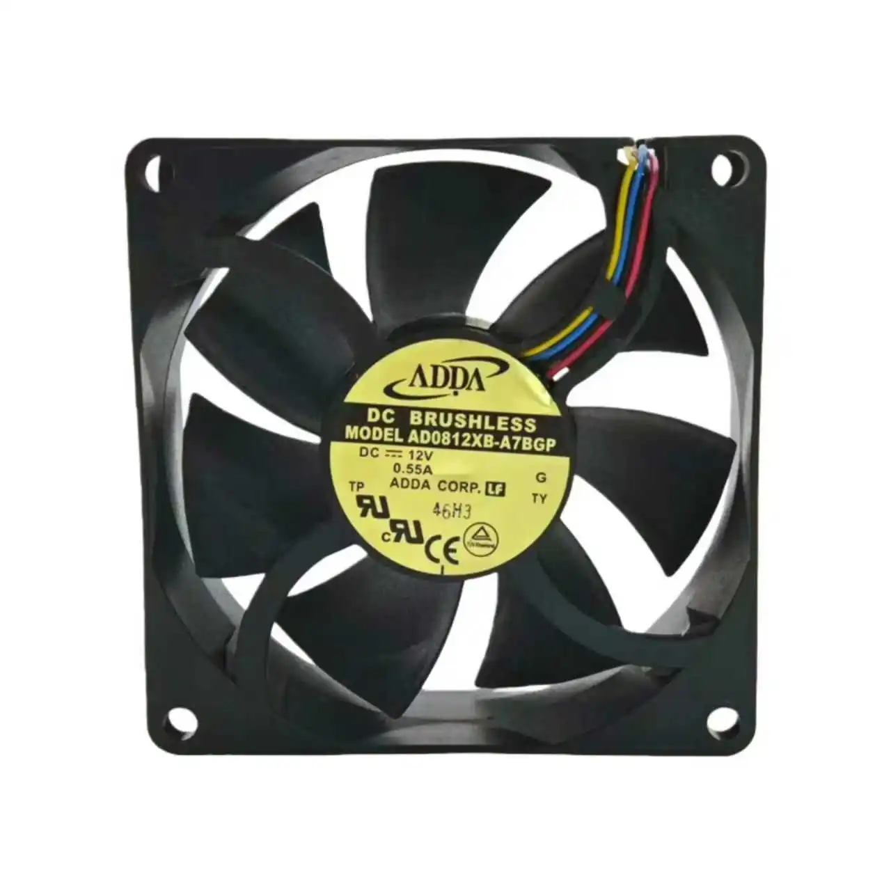 New for ADDA AD0812XB-A7BGP 12V 0.55A 8025 Ball Bearing Cooling Fan 3-Pin 80mm High Airflow 4000RPM for Power Supply and PC Case