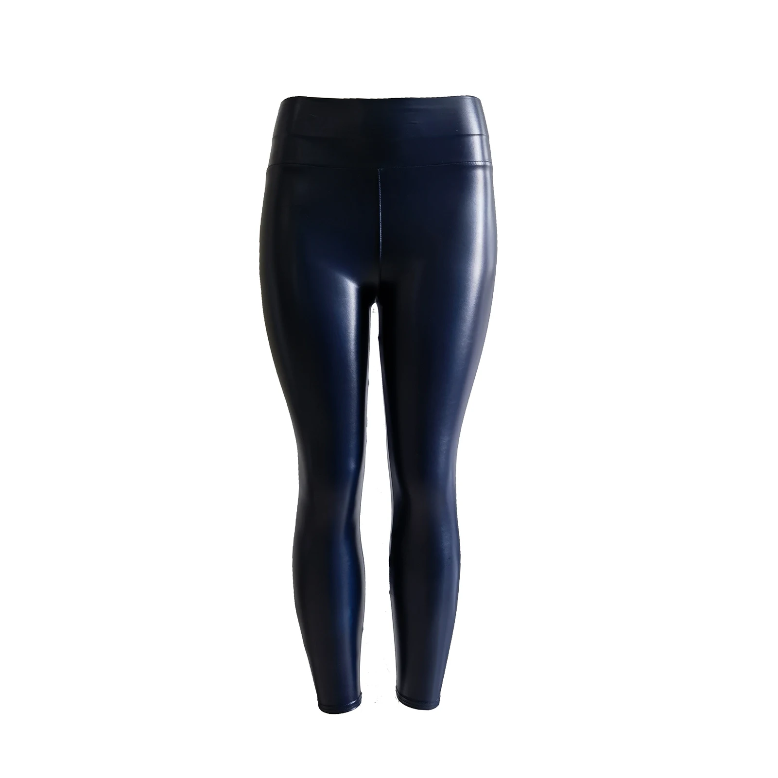 Pantalon en cuir PU taille haute pour femmes et filles, pantalon crayon élastique, grande taille, cadeaux d'anniversaire