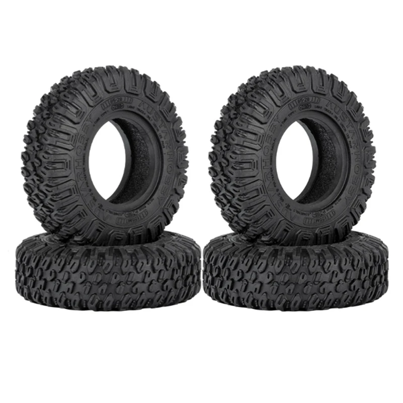 4PCS 85Mm 1.55 Metal Beadlock Wheel Rims Tires Set For 1/10 RC Crawler Car Axial Yeti Jr RC4WD D90 TF2 Tamiya