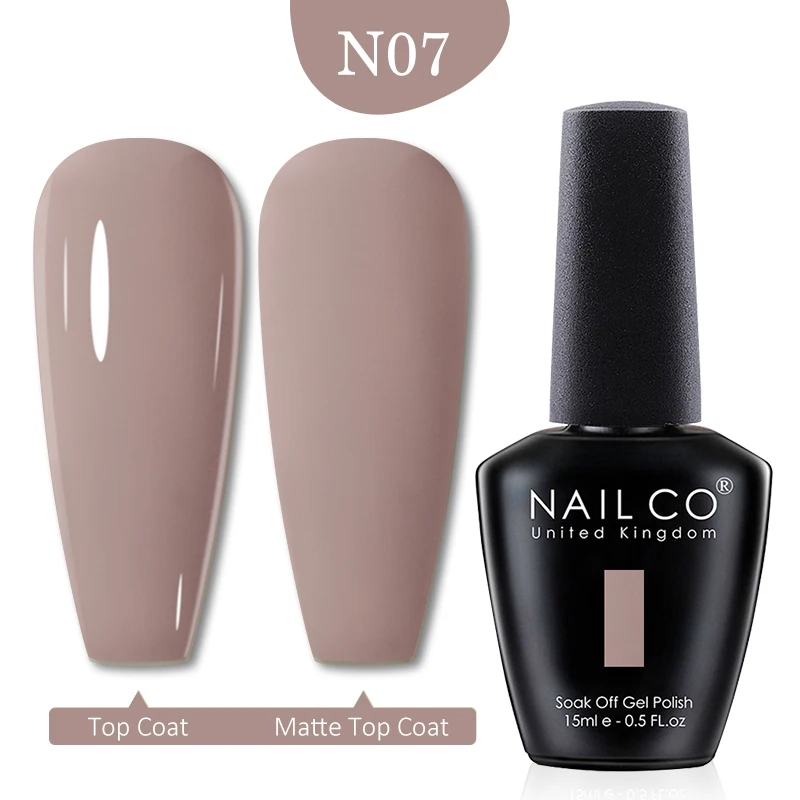 NAILCO 15 ml Herbst-Gel-Nagellack Nude Color Series Vernis Maniküre UV- und LED-Nägel Gel Nail Art Hybrid Pink Red Gellak Design-Set