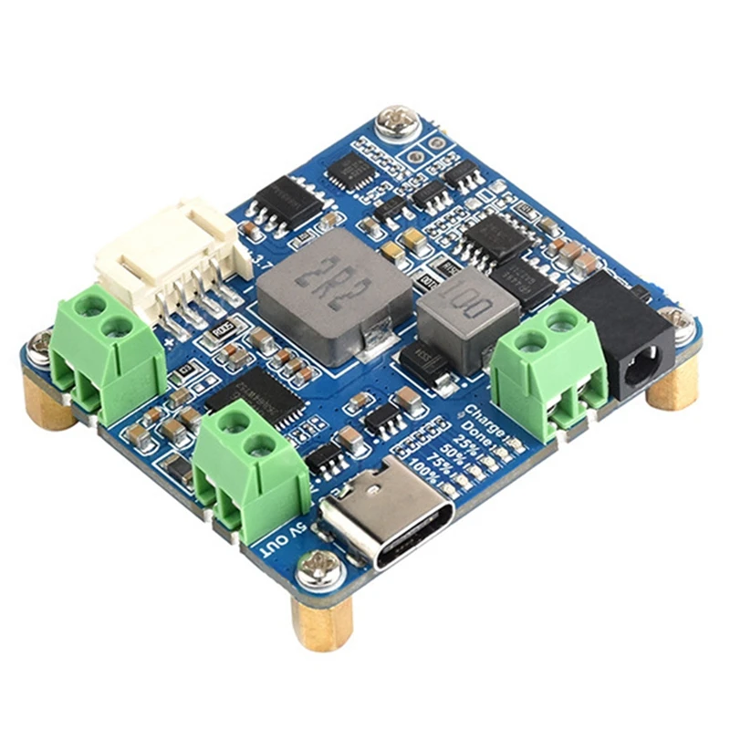 Solar Power Manager Module+Battery Case MPPT Supports 6V-24V Solar Panel Type-C 5V/3A Regulated Output Module