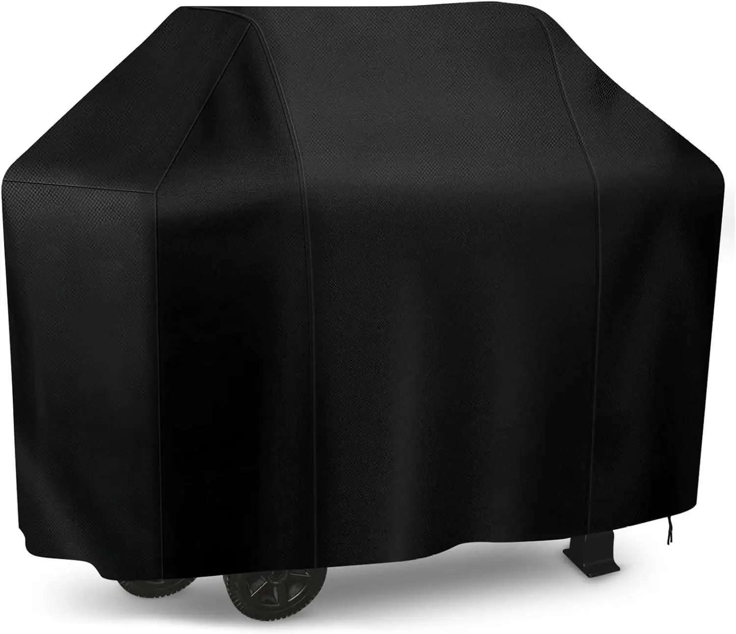 Grill Cover 60 Inch for Outdoor BBQ, Waterproof and UV Resistant Gas Grill Cover with Drawstring for 4-6 Burner Grills, Black