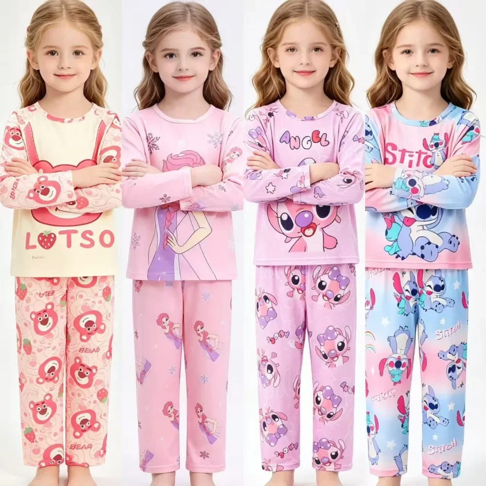 New Pajamas Set Galactic Federation Alien Angel Long Sleeve O‑Neck Top Pants Soft Comfortable Home Sleepwear Casual Loungewear