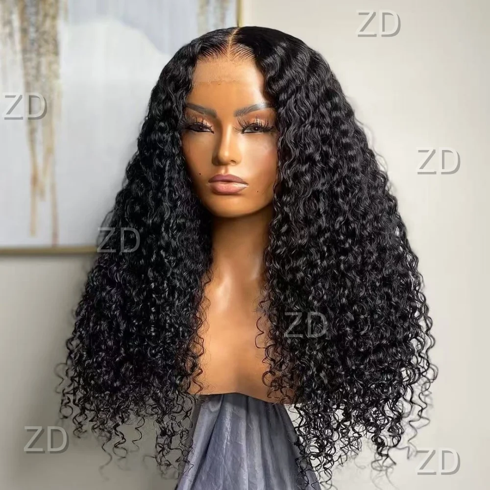 soft-kinky-curly-long-fashion-natural-26inch-black-hair-hd-lace-front-wig-suitable-for-women's-wig