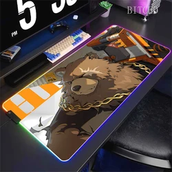 Zenless Zone Zero ZZZ Ben Bigger RGB Mouse Pad Keyboard LED Pc Gamer Glowing Rubber Mausepad Cute Cartoon Gaming Computer Mats