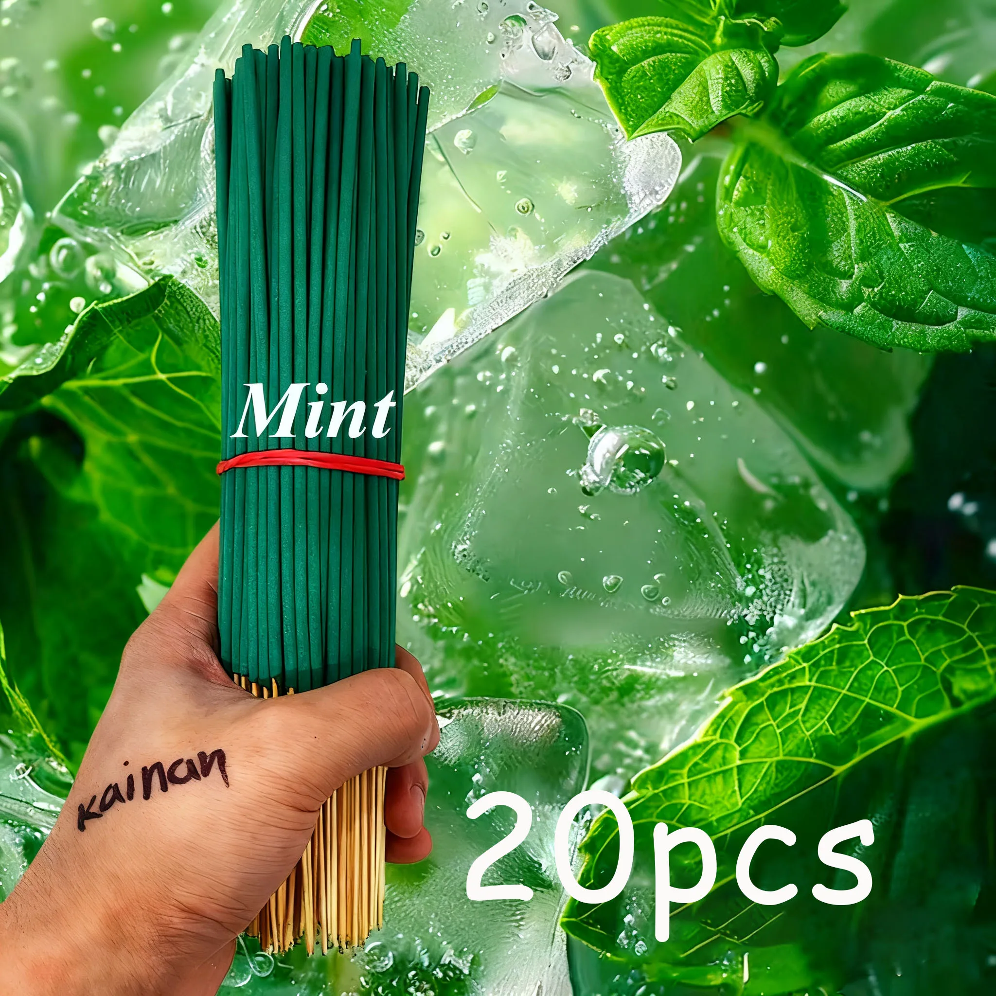 Fresh Mint Aromatherapy Stick, Mint helpt de geest te verfrissen en de luchtkwaliteit te verbeteren, geschikt voor yoga en meditatie, thuis, woonkamer, theesalon, hotel, buitenactiviteiten,