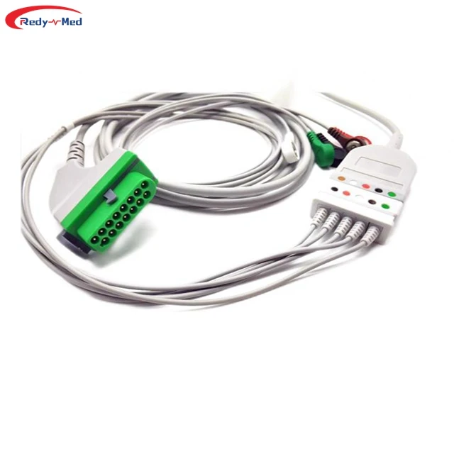 Compatible With Fukuda Denshi DSL-8001, DSL-8001R, Dynascope DS-8100 DS-8200 DS-8500 ECG Patient CABLE