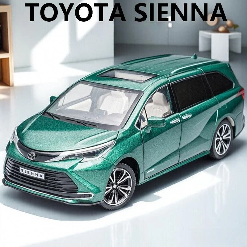 

1:24 Toyota Sienna MPV Alloy Simulation Car Model Diecasts Metal Toy Commercial Car Model Sound Light Collection Childrens Gifts