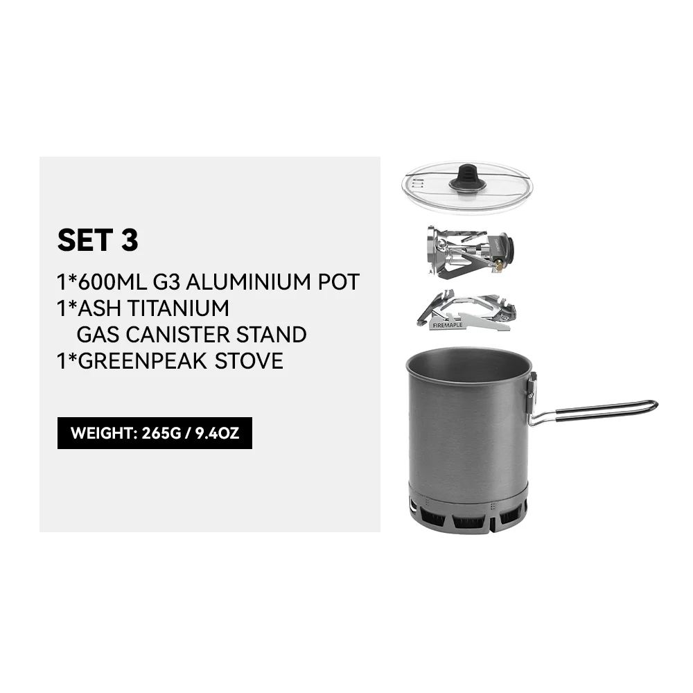 Fire-Maple Fire Maple Petrel G2 G3 Ultraleichtes Kochsystem, leichter Outdoor-Gasbrenner, zusammenklappbare Gabel, tragbar, für Wandern, Reisen, Camping 7