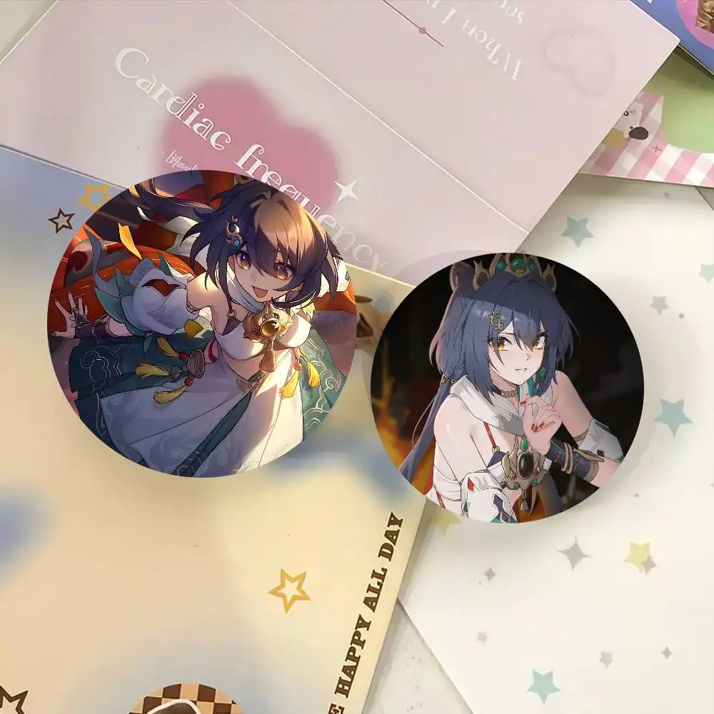Yunli Animated Game Honkai Star Rail Cartoon Style Badge Brooches On Backpack Decoration Round Enamel Pins For Accessorys