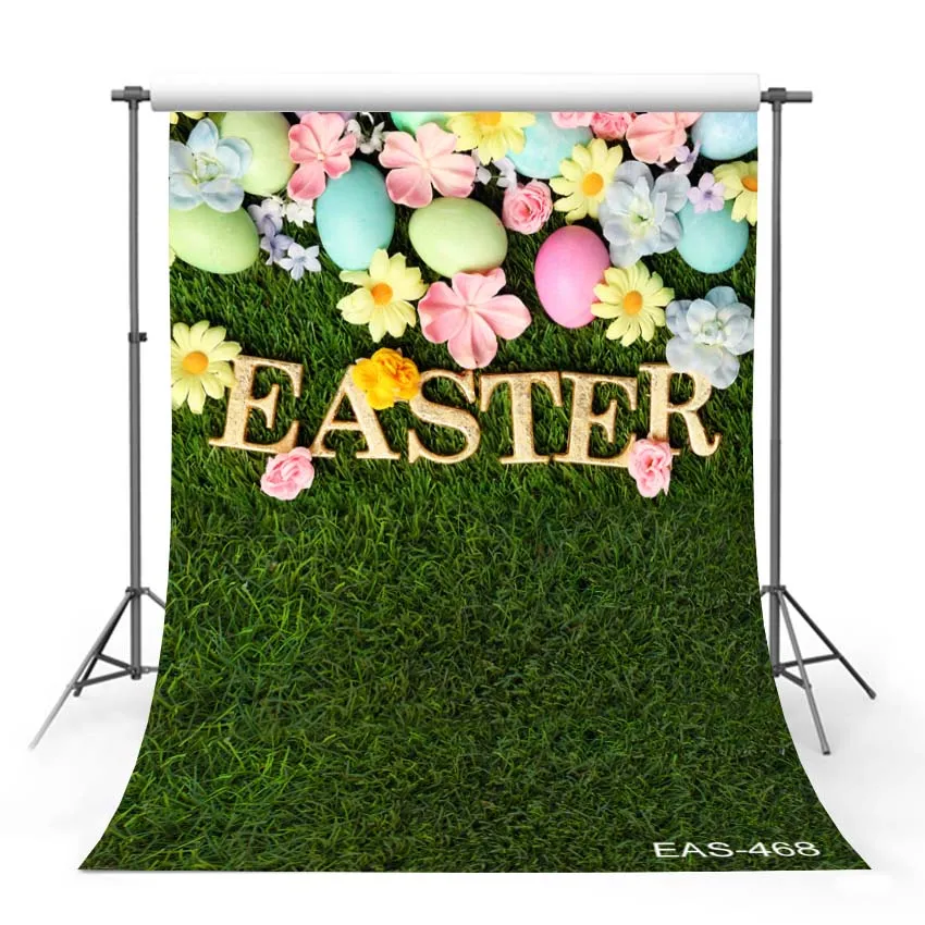 

Spring Scenery Backdrop Easter Egg Grassland Fairy Tale Forest Children Newborn Floral Mushrooms Elves Flowers Photo Background