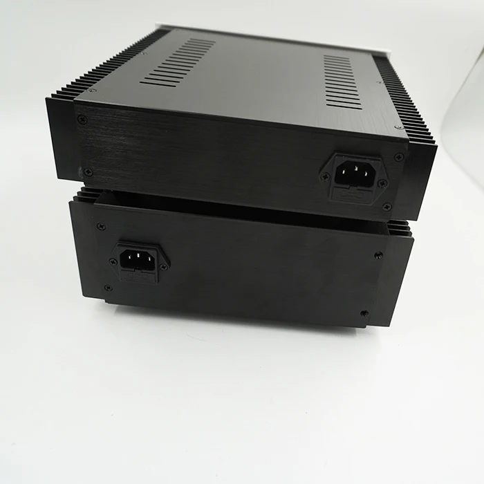 Multi-Purpose อลูมิเนียมแชสซีเครื่องขยายเสียงความร้อนแยกแหล่งจ่ายไฟตัวกรอง DIY กล่อง 245*95*258 มม.