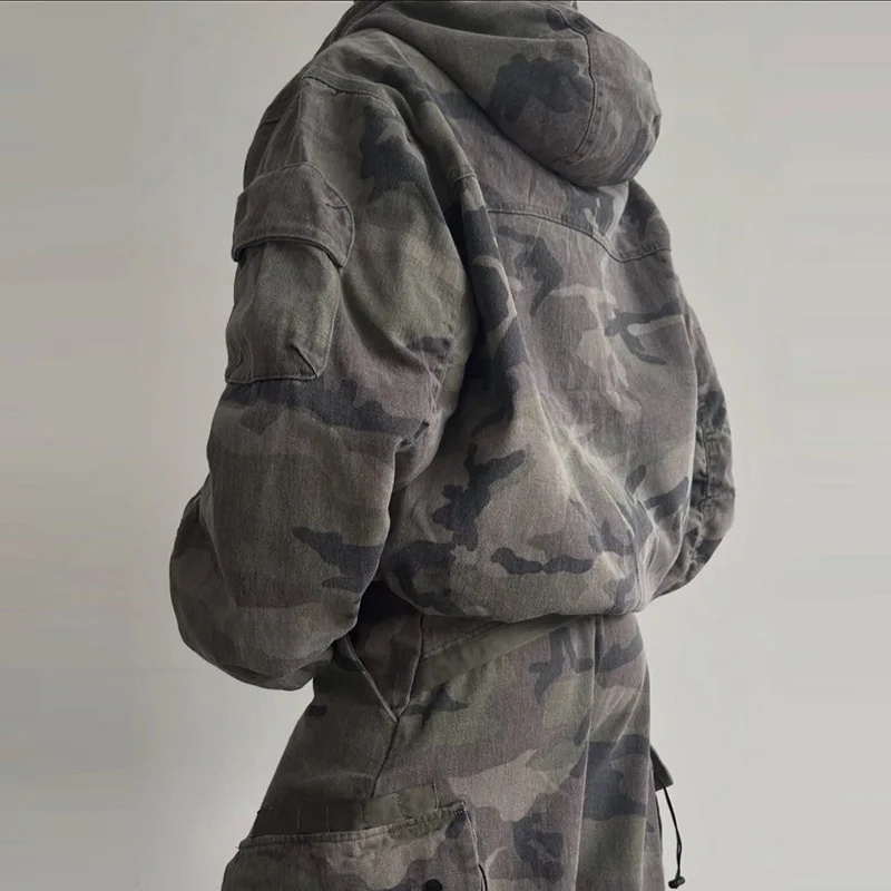 Ballon Silhouette Wolle Mischung Mantel Hosen Anzüge Frauen Elegante V-ausschnitt Seite Knopfleiste Dünne Jacke Hohe Taille Hose Neue Dame Outfit – Detail 4