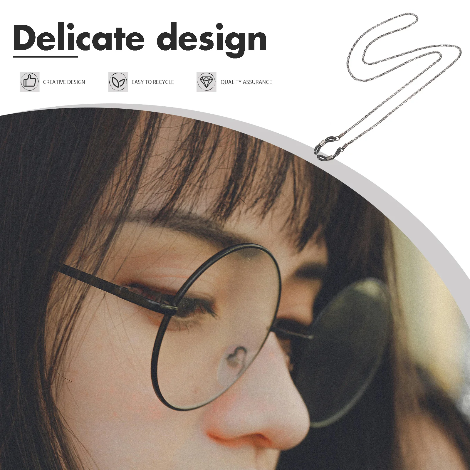 

Stainless Steel Glasses Chain Anti-Lost Eyeglass Holder Lightweight Comfortable Outdoor Travel Daily Use Glasses Chain