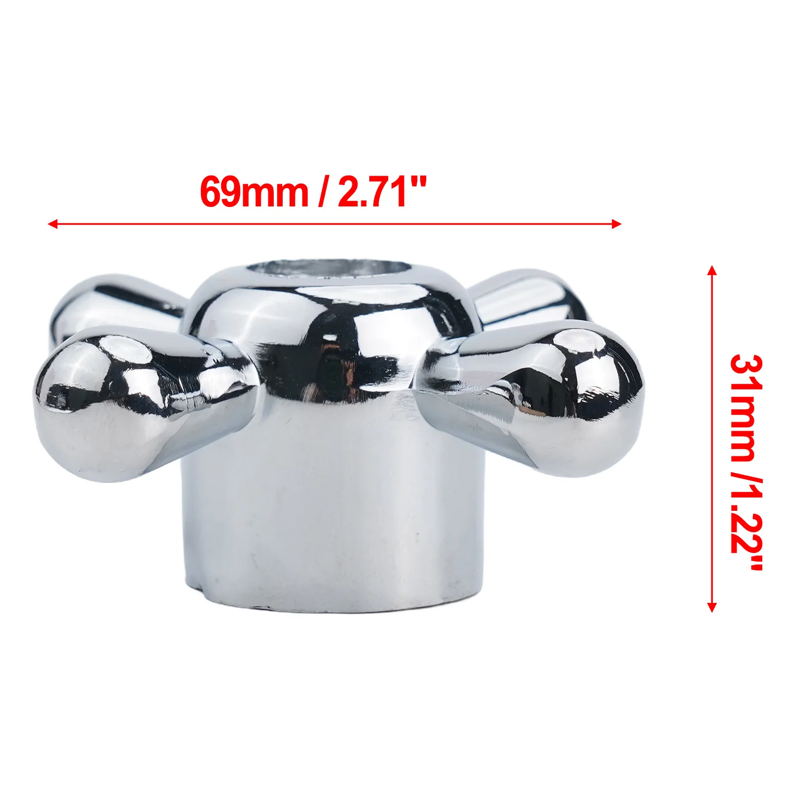 2pcs Cross Faucet Handle Knob Alloy Replacement Tap Kit Hot Cold Sink Taps Switch For Kitchen Bathroom Valve Core