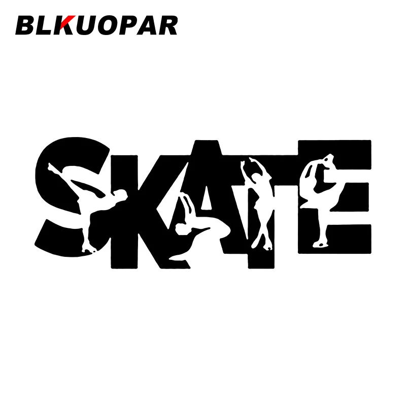 

BLKUOPAR Skate Figure Skating Text Graphics Car Stickers Fashion Sport Decal Scratch-Proof Die Cut Bumper VAN Car Styling