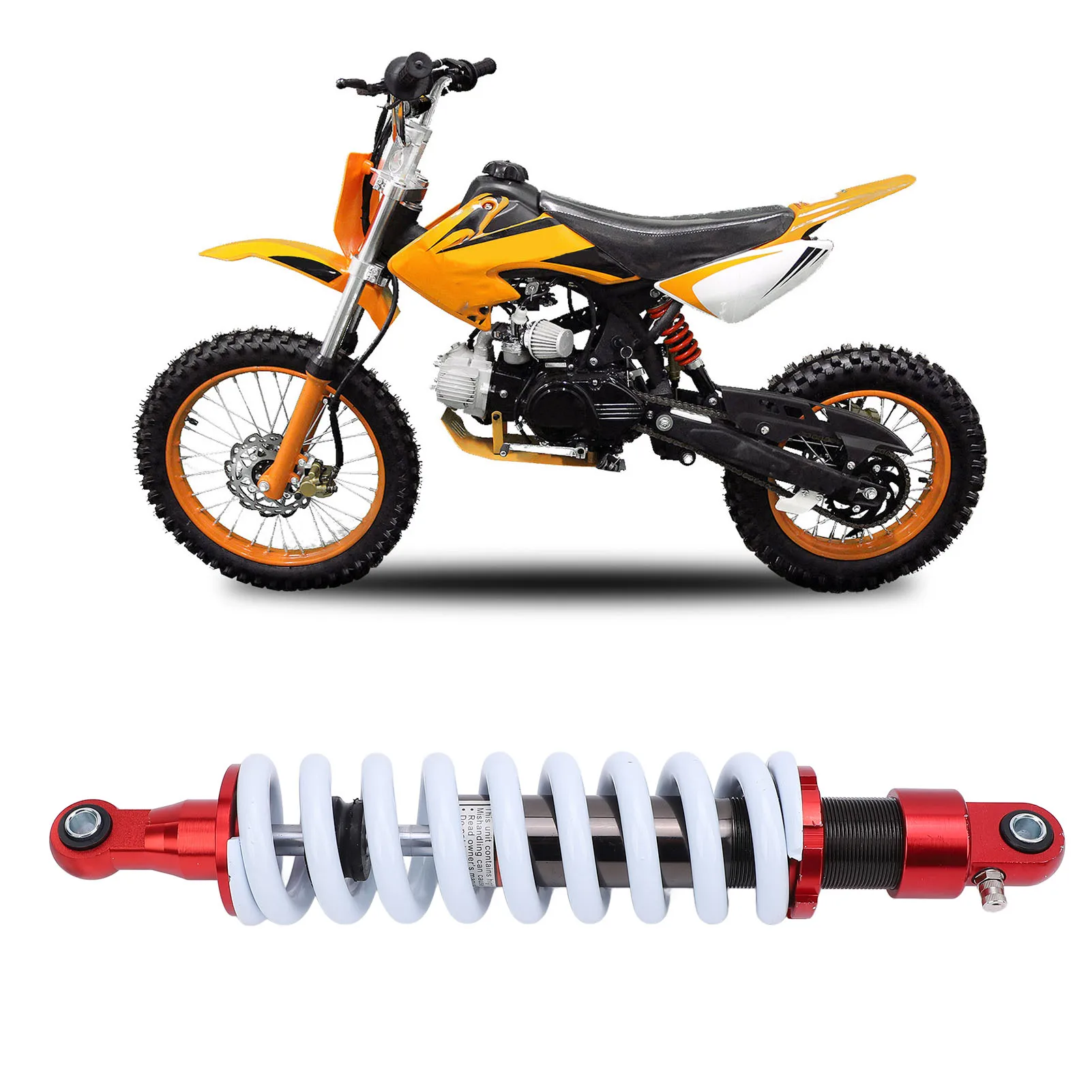 ممتص صدمات عالي التحمل 365 مم (سبائك ألومنيوم CNC، قطر زنبركي 12 مم) - متين، مناسب عالمي للدراجة الترابية 70cc-200cc #2