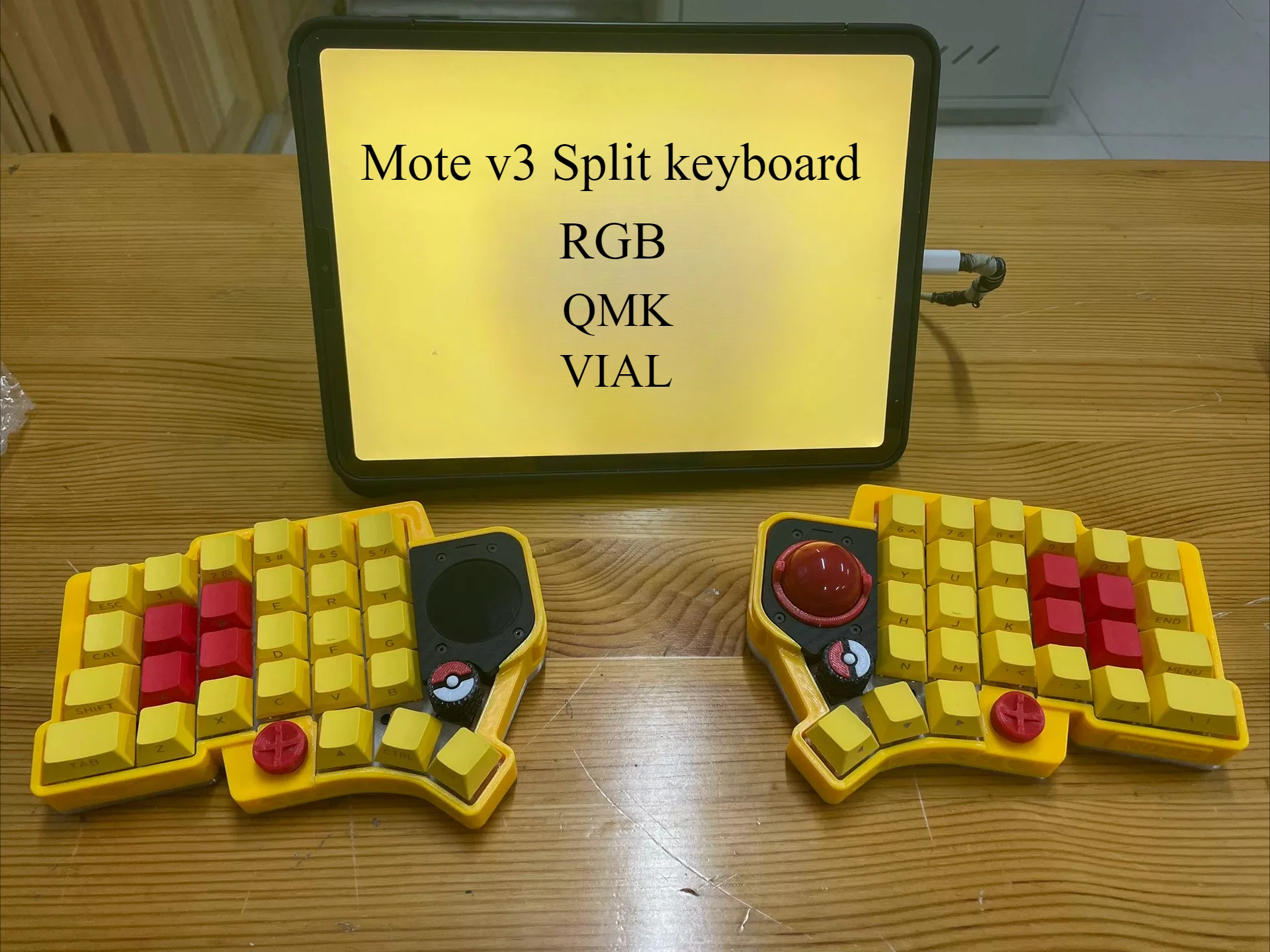 

Разделенная клавиатура Mote V3, Kpax, изготовленная на заказ проводная ручка джойстика, экран дисплея, комплект клавиатуры, прокладка RGB, клавиатура с трекболом Teclado Gamer