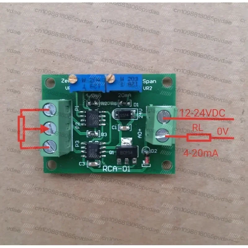 Potentiometer Resistance 1k/5k/10k/50k Turn 4-20ma Current Signal Module XTR115 Transmitter Occurs