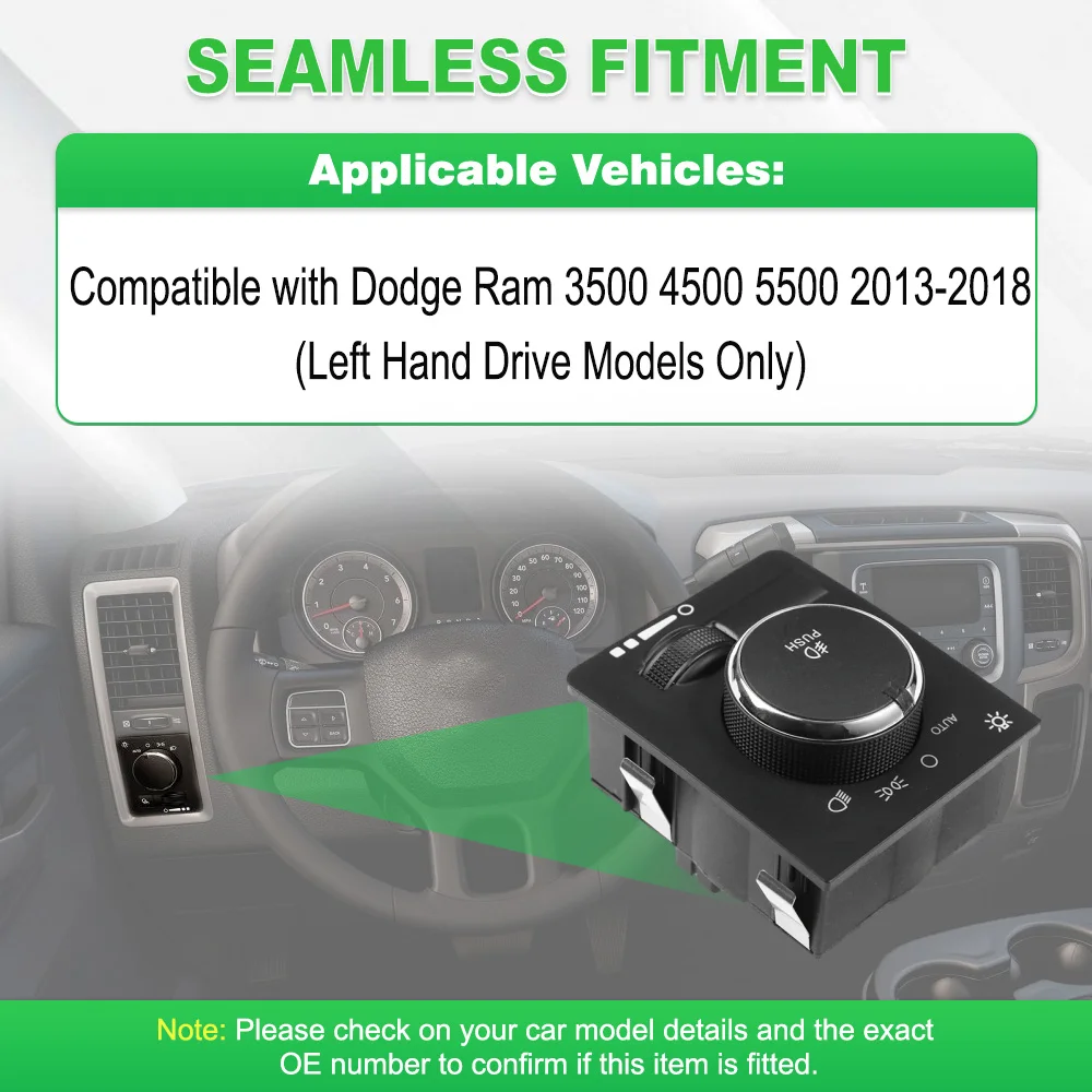 68146506AA SW12142 6 Pins Front Headlight Fog Lamp Control Switch For Dodge Ram 3500 4500 5500 2013 2014 20105 2016 2017 2018