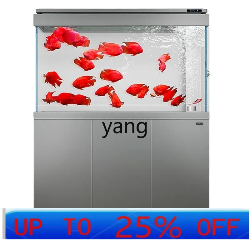 

lmm ecological glass fish tank household living room large bottom filter floor free water change