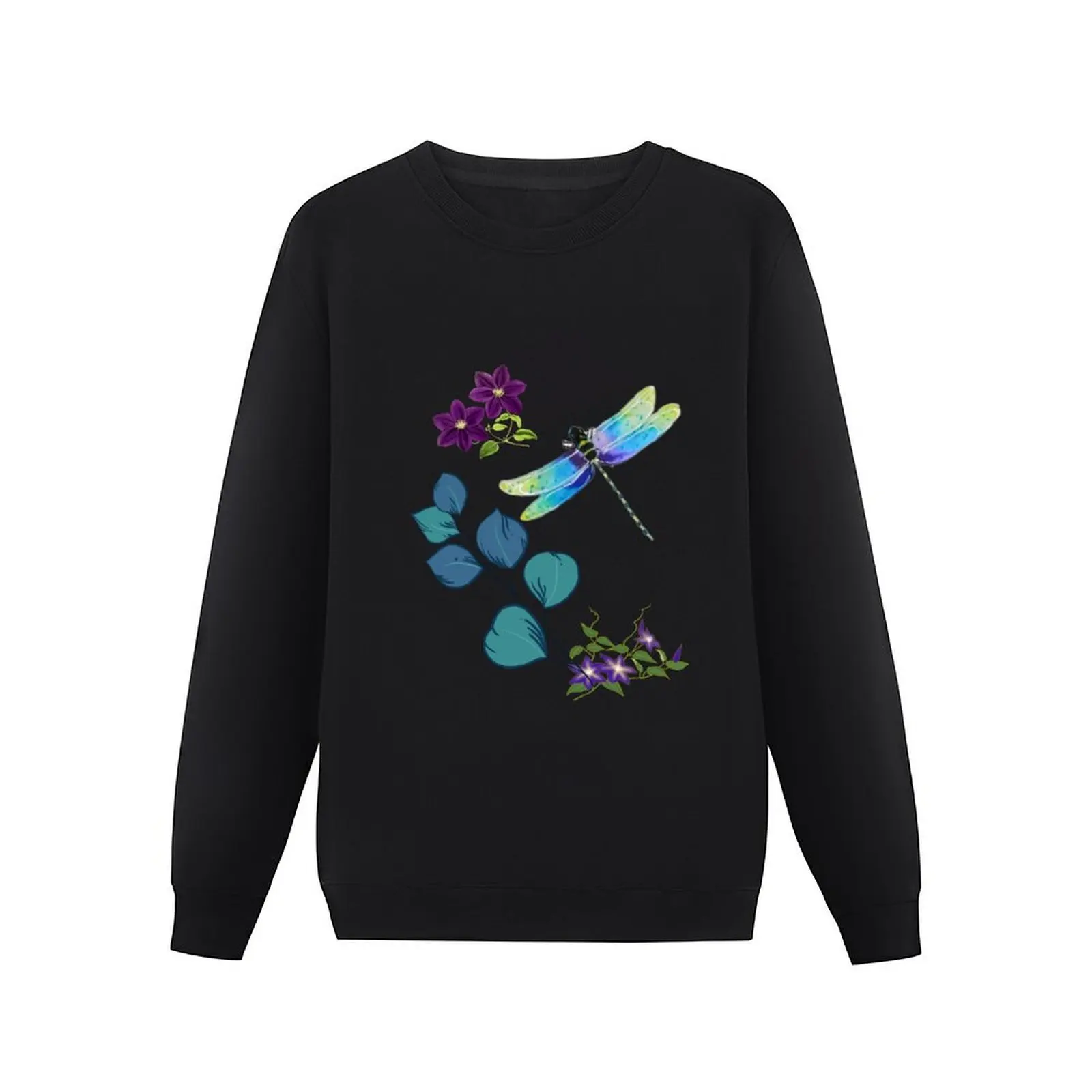 Dragonfly among the flowers Pullover Hoodie mens designer clothes oversize sweatshirts