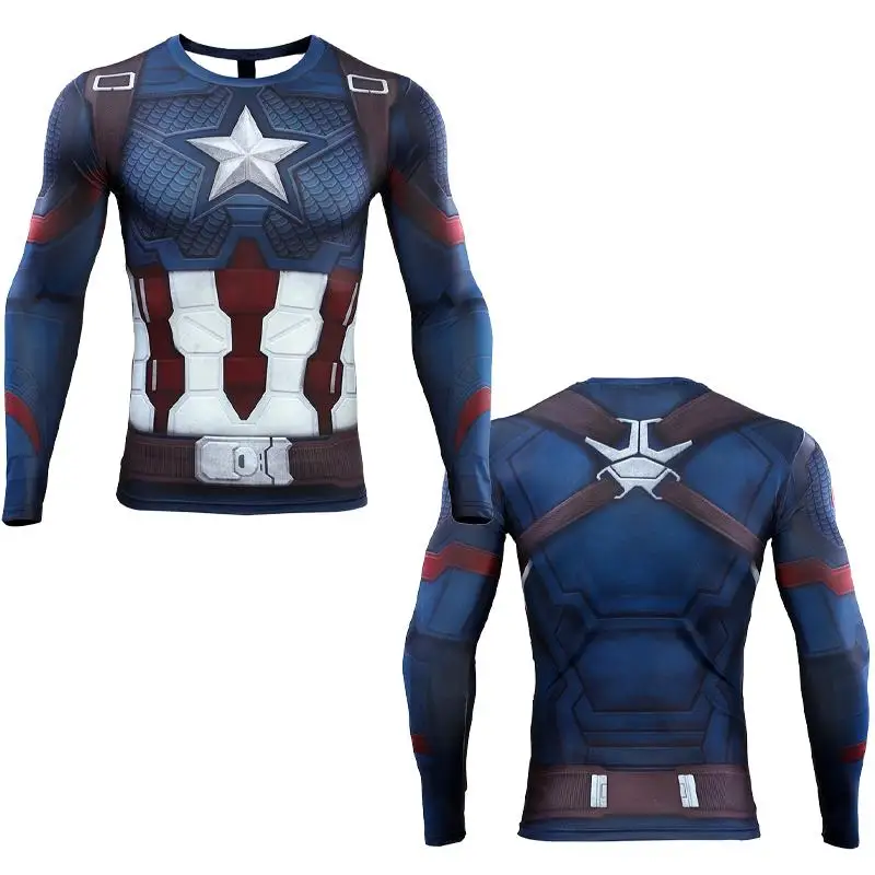 Superhero Spider-Man Tights Cosplay Costume Ant-Man Ron Black Panther Man Mark Armor Series Quick-Drying Sports Marvel Fan Gift