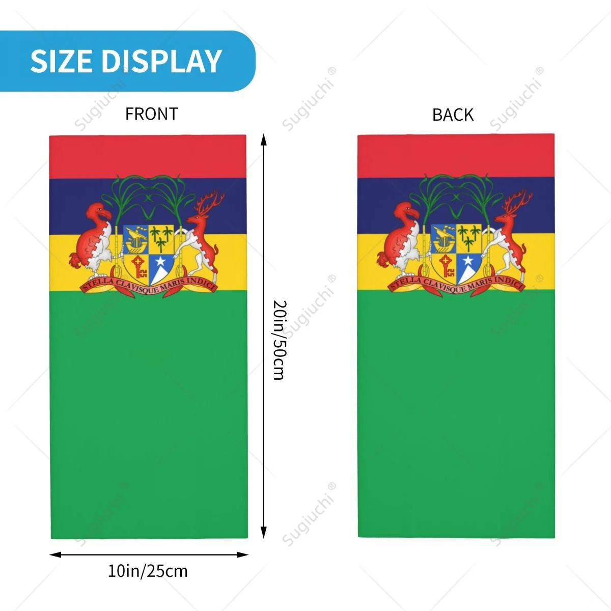 Unisex Mauritius Flag Neckerchief Scarf Neck Face Mask Scarves Neck Warmer Seamless Bandana Headwear Cycling Hiking - view 4