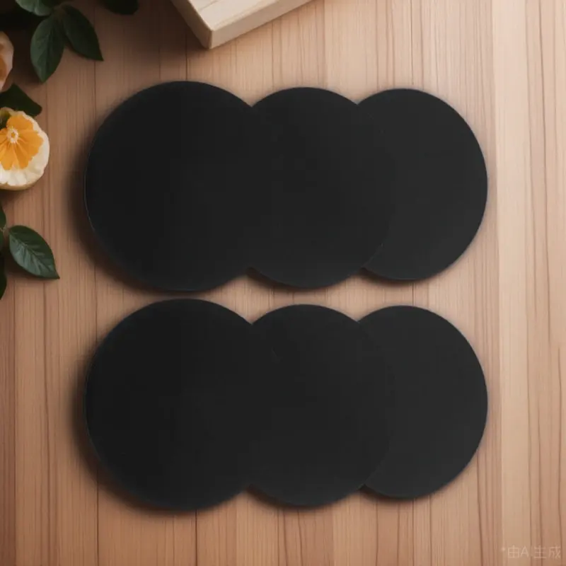 10pcs Black Acrylic Round Bases 2MM Thickness 8CM Diameter For Mini Figures DIY Craft Small Size Plastic Plates