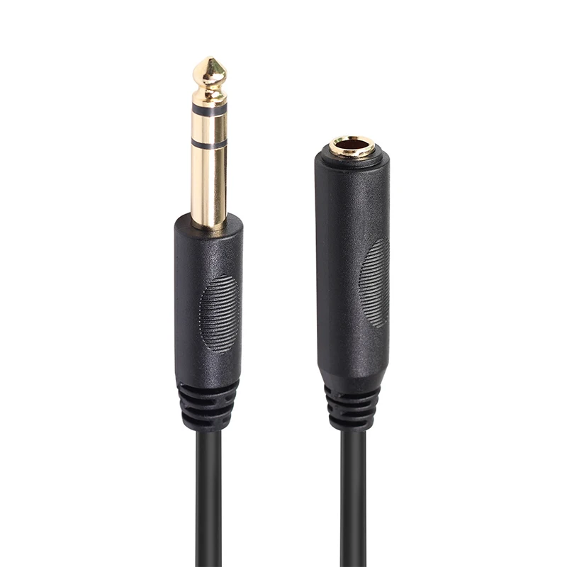 1/4 Inch TRS Stereo 6.35mm Male to Female Audio Extension Cable for Amplifier Monitors Headphone Mixer Guitar 1.8m 3m 4.5m 6m