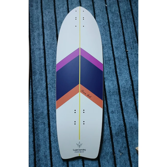 32*10inch surf skate skateboard deck 16holes can match any truck adjust wheelbase 7layers hard rock maples black purple