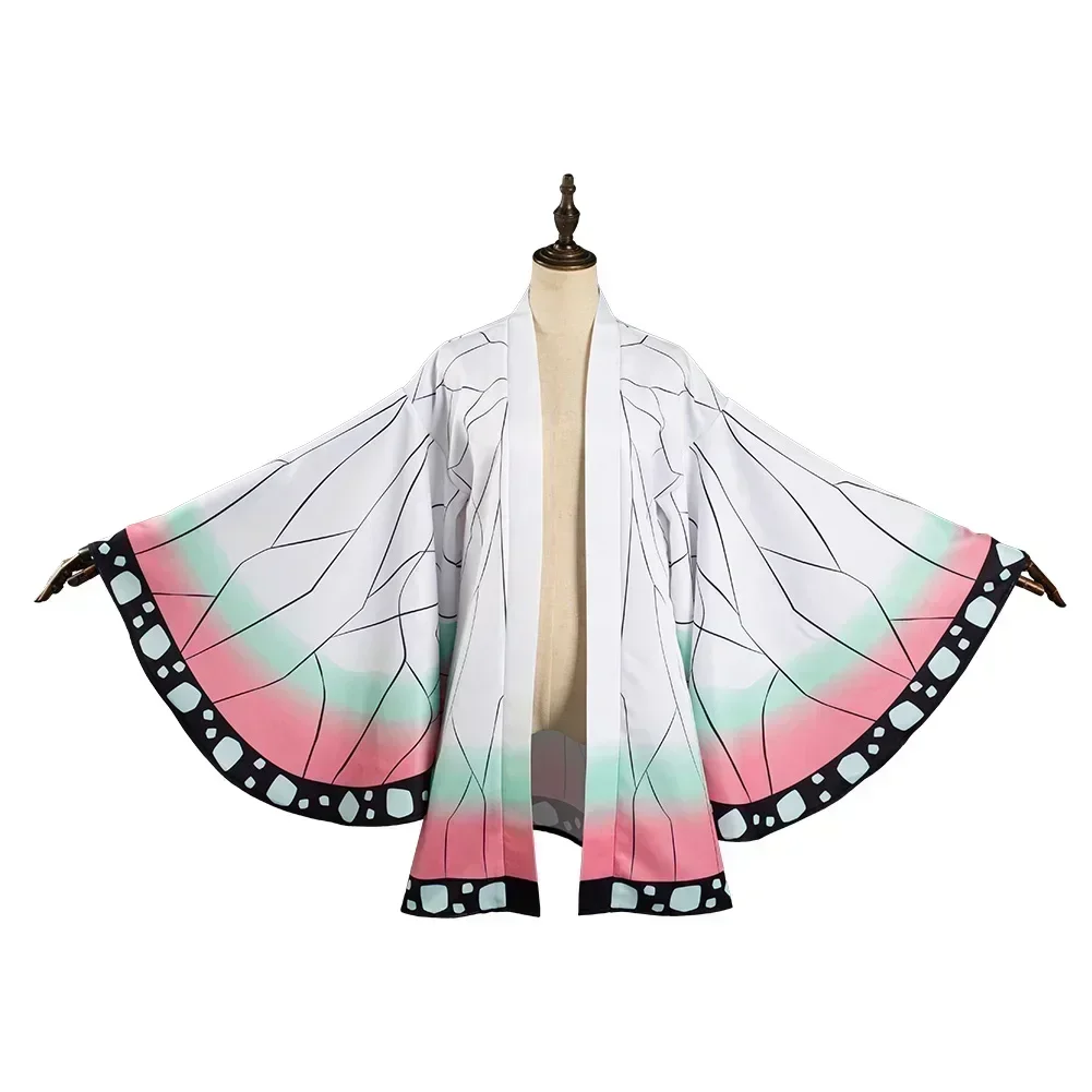 

Costume de Cosplay Anime Demon Slayer Kimetsu No Yaiba Kochou Shinobu, manteau, tenue pour adulte, vêtements Kimono